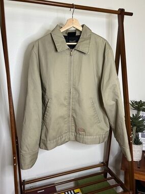 Dickies Eisenhower Quilted Lined Tan Jacket  Size Large